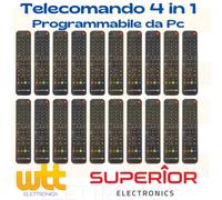 KIT 20 TELECOMANDI UNIVERSALE PROGRAMMABILE 4:1 DA PC PER TV,DECODER ETC..