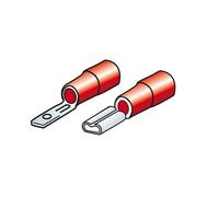 Kit 20 terminali-capicorda piatti Rosso Misura 2,8x0,5 mm. Composto da: 10 Auto
