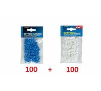 Set 100 bottoncini targa - Azzurro