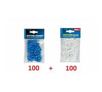 Set 100 bottoncini targa - Azzurro