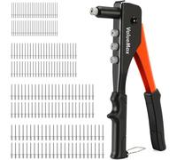KIT 200 PZ RIVETTATRICE PER INSERTI RIVETTI FILETTATI FILETTI + 4 NASELLI CASA