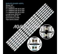KIT 21 BARRE STRIP 17 LED TV SHARP 40PFL5605 LCD40LX710A A665WJ-9X A666WJ-9X
