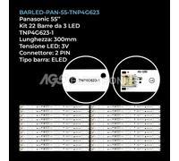 KIT 22 BARRE STRIP 3 LED TV PANASONIC TNP4G623-1 TX-55EX613E