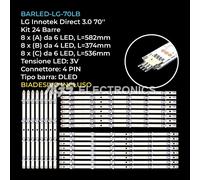 KIT 24 BARRE STRIP LED TV LG AGF78402001 LATWT702RXLZK 70INCH-A-TYPE/B/C
