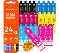 KIT 24 CARTUCCE PER EPSON Stylus Photo R265 R285 R360 RX560 RX585 RX595 RX685 85