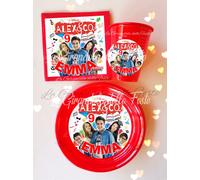 KIT 24 PIATTI BICCHIERI ALEX E CO personalizzati Festa Party Tavola ADDOBBI BAMB