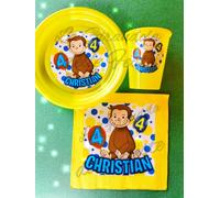 KIT 24 PIATTI BICCHIERI OFFERTA DI GEORGE PERSONALIZZATI X ADDOBBI