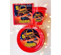 KIT 24 PIATTI BICCHIERI personalizzati Festa Party Tavola AD macchine OT HELLES