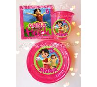KIT 24pz PIATTI BICCHIERI HEIDI NOME Festa Party Tavola ADDOBBI bambina complean