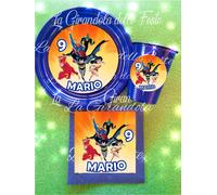 KIT 24pz PIATTI BICCHIERI JUSTICE LEAGUE NOME Festa Party Tavola ADDOBBI ba