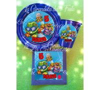 KIT 24pz PIATTI super things cartone BICCHIERI NOME Festa Party Tavola ADDOBBI