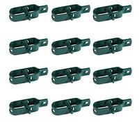 Kit 24x Tendifilo Plastificato Verde per Recinzione, Rete, Stendibiancheria, in Metallo da Giardino per Pali| Set da 24 pezzi (24 pz)