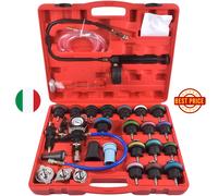 Kit 28 Pz Controllo Tester Pressione Radiatore Universale Auto Spurgo Vuoto Pro