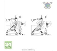 Kit 2x Braccio oscillante Febi Anteriore per LAND ROVER DISCOVERY IV #on
