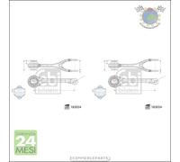 Kit 2x Braccio oscillante Febi per MERCEDES CLASSE GLA AMG45 45 A 250 220 200 1