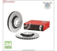Kit 2x dischi forati Xtra freno Brembo Anteriore per AUDI A3 SEAT LEON SKODA SU
