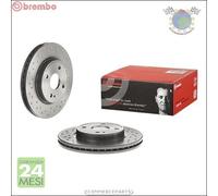 Kit 2x dischi forati Xtra freno Brembo Anteriore per MAZDA 2