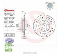Kit 2x dischi forati Xtra freno Brembo per MAZDA CX-5
