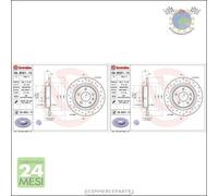 Kit 2x dischi forati Xtra freno Brembo Posteriore per CHEVROLET ORLANDO CRUZE V