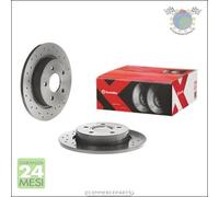Kit 2x dischi forati Xtra freno Brembo Posteriore per FORD FOCUS