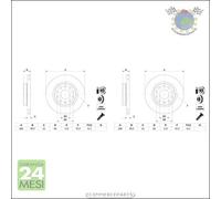 Kit 2x dischi freno Bosch Anteriore per AUDI A3 SEAT TOLEDO III ALTEA LEON SKOD