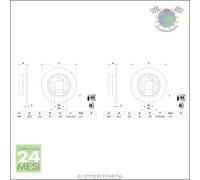 Kit 2x dischi freno Bosch Posteriore per BMW 1 E87 118 116 E81