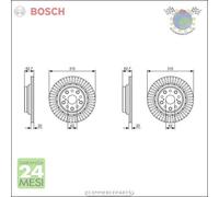 Kit 2x dischi freno Bosch Posteriore per LEXUS LS #cd