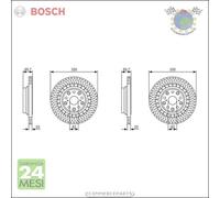 Kit 2x dischi freno Bosch Posteriore per LEXUS LS #ch