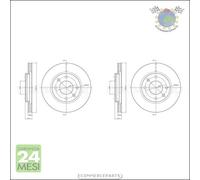 Kit 2x dischi freno Cifam Anteriore per CITROEN XSARA SAXO ZX AX PEUGEOT 206+ 3