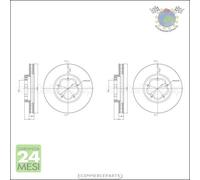 Kit 2x dischi freno Cifam Anteriore per FORD TRANSIT #qg
