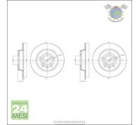 Kit 2x dischi freno Cifam Posteriore per FORD GALAXY SEAT ALHAMBRA VW SHARAN