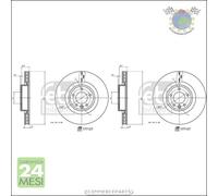 Kit 2x dischi freno Febi Anteriore per LAND ROVER RANGE IV DISCOVERY V