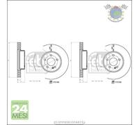 Kit 2x dischi freno Febi Anteriore per MERCEDES 300 220 200 C