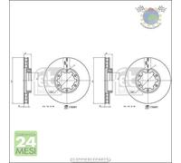 Kit 2x dischi freno Febi Anteriore per NISSAN CABSTAR NT400