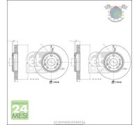 Kit 2x dischi freno Febi Anteriore per RENAULT KANGOO