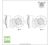 Kit 2x dischi freno Febi Posteriore per CITROEN C4 III OPEL CORSA F MOKKA PEUGE