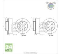 Kit 2x dischi freno Febi Posteriore per MERCEDES SPRINTER 519 516 514 511 419 4