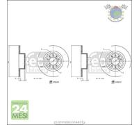 Kit 2x dischi freno Febi Posteriore per PEUGEOT 508