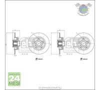 Kit 2x dischi freno Febi Posteriore per RENAULT MEGANE