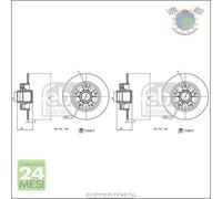 Kit 2x dischi freno Febi Posteriore per RENAULT MEGANE #4n
