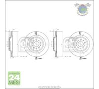 Kit 2x dischi freno Febi Posteriore per TESLA MODEL