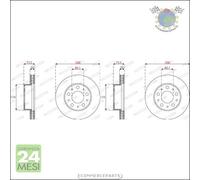 Kit 2x dischi freno Ferodo Anteriore per CITROEN JUMPER FIAT DUCATO PEUGEOT #4u