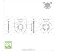 Kit 2x dischi freno Ferodo Anteriore per FORD RANGER MAZDA B-SERIE #xr