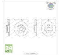Kit 2x dischi freno Ferodo Anteriore per FORD TRANSIT TOURNEO ##n