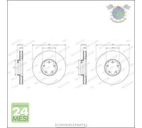 Kit 2x dischi freno Ferodo Anteriore per FORD TRANSIT TOURNEO ##p