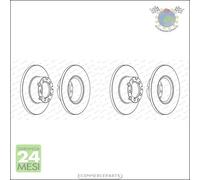 Kit 2x dischi freno Ferodo Anteriore per MERCEDES T2/LN1 507 O T1/TN 410 409 40