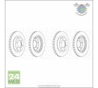 Kit 2x dischi freno Ferodo Anteriore per MITSUBISHI PAJERO IV #u7