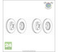 Kit 2x dischi freno Ferodo Anteriore per VW TRANSPORTER MULTIVAN TOUAREG
