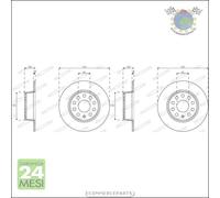 Kit 2x dischi freno Ferodo Posteriore per AUDI Q2 SEAT ATECA LEON SKODA OCTAVIA