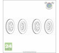 Kit 2x dischi freno Ferodo Posteriore per AUDI Q5 A7 A5 A4 #rp